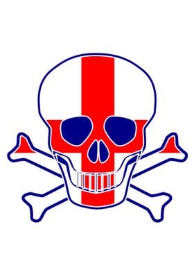 England Flag Skull