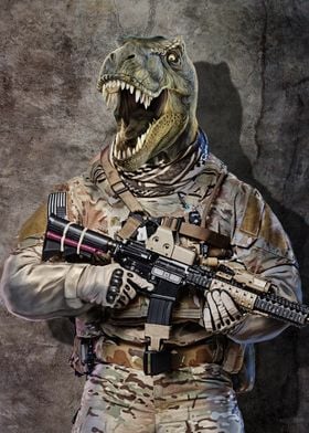 Tyrannosaurus Army Soldier