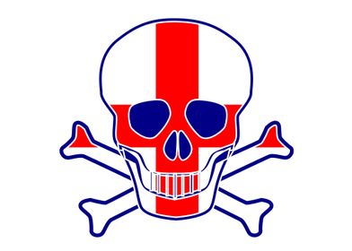 England Flag Skull