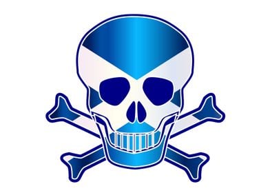 Scottish Flag Skull