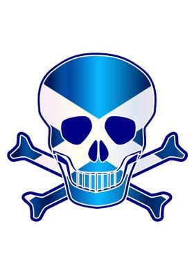 Scottish Flag Skull