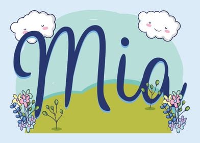 MIA Baby Name Sign Gift