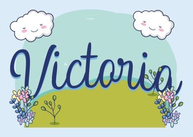 VICTORIA Baby Name Sign