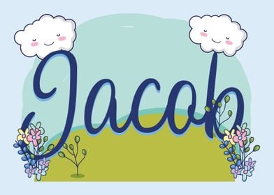 JACOB Baby Name Sign Gift