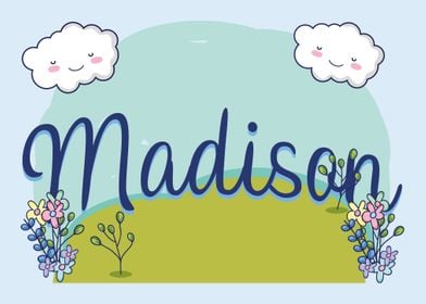 MADISON Baby Name Sign