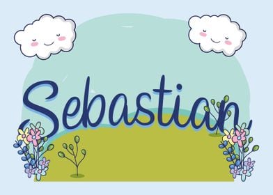 SEBASTIAN Baby Name Sign