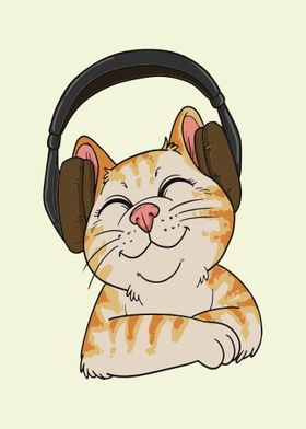 Cat Listening To Music
