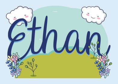 ETHAN Baby Name Sign Gift