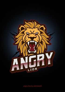 Angry Lion Game Logo Art