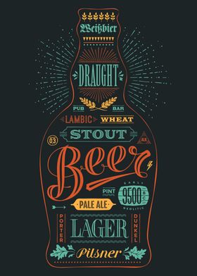 Types of Beer in a Bottle