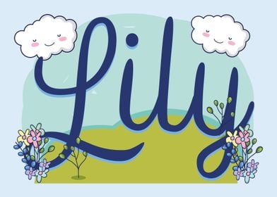 LILY Baby Name Sign Gift