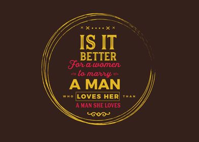 a women to marry a man