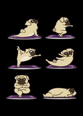 Yoga Pug Dogge Funny