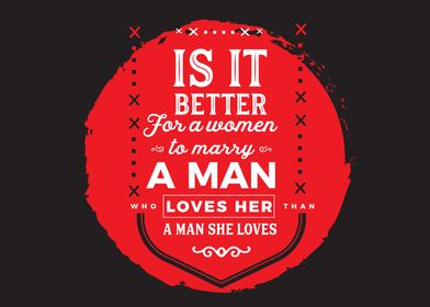 a women to marry a man