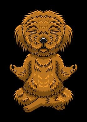 Golden Doodle Lotus Yoga