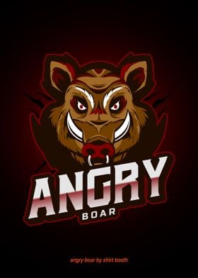 Angry Boar Game Logo Art