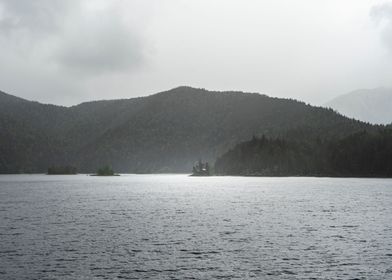 Eibsee Lake in Rain