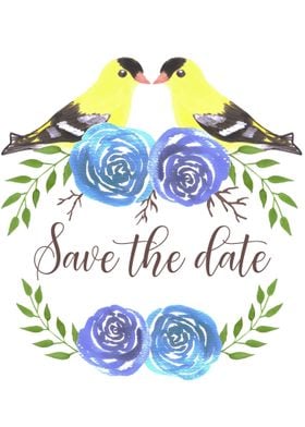 Save the date birds