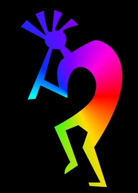 Rainbow Kokopelli 