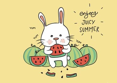 Enjoy juicy summer rabbit 