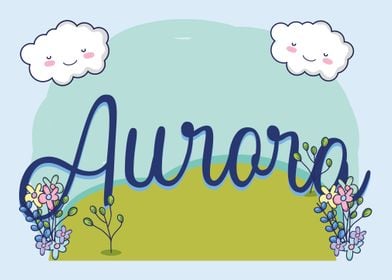 AURORA Baby Name Sign Gift