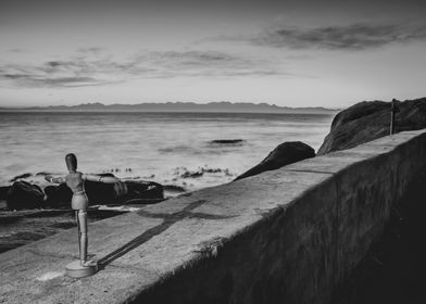 Manikin on beach