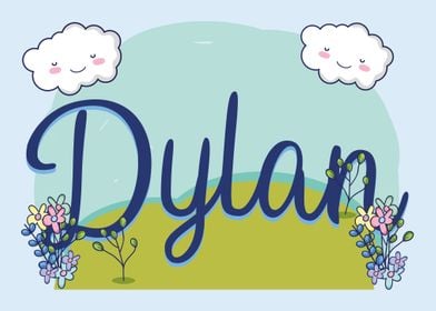 DYLAN Baby Name Sign Gift