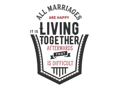 All marriages are happy