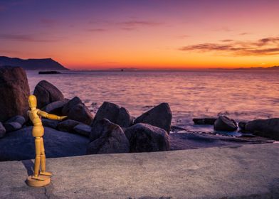 Manikin on beach