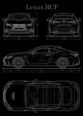 Lexus RCF 2019 Blueprint