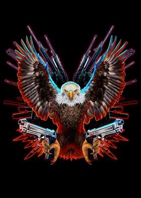 Bald Eagle with Guns