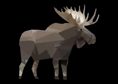 Moose Polygon Animal Scand