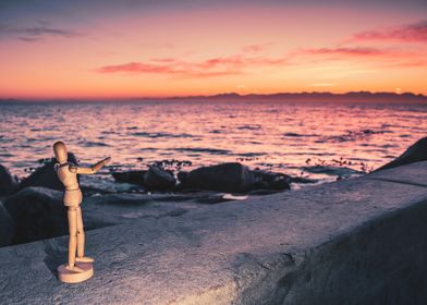 Manikin on beach