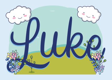 LUKE Baby Name Sign Gift