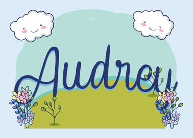 AUDREY Baby Name Sign Gift