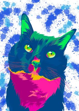 colorful cutes cat 