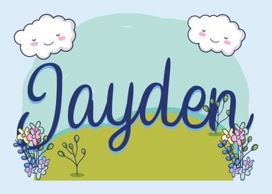 JAYDEN Baby Name Sign Gift