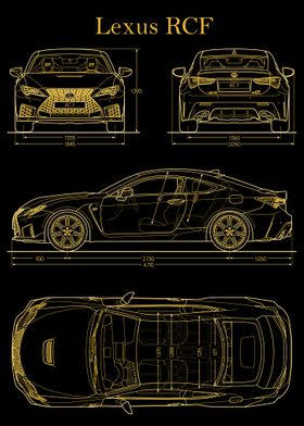 Lexus RCF 2019 Blueprint