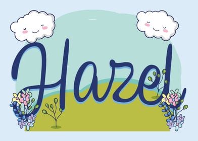 HAZEL Baby Name Sign Gift