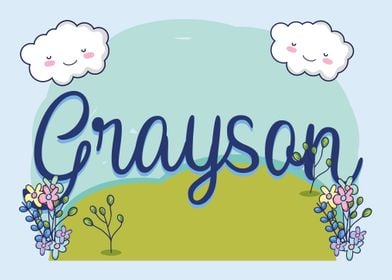 GRAYSON Baby Name Sign