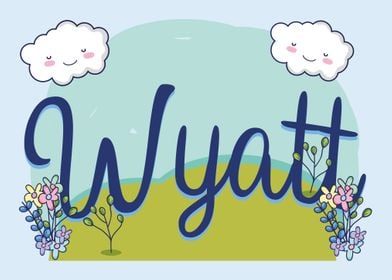 WYATT Baby Name Sign Gift