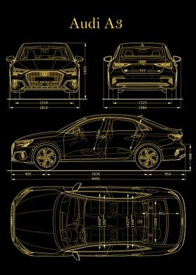 Audi A3 2020 Blueprint