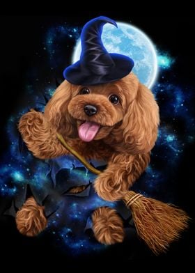 Poodle Witch Halloween