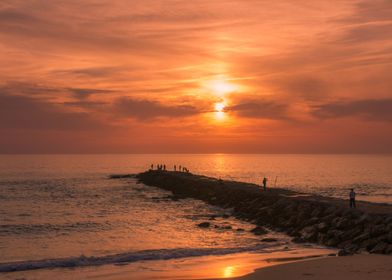 Sunset  at Caparica