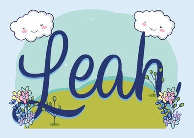 LEAH Baby Name Sign Gift