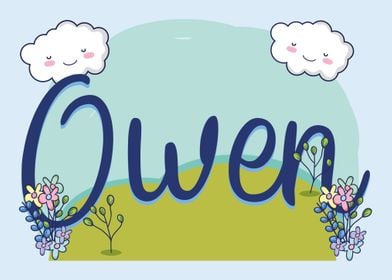 OWEN Baby Name Sign Gift