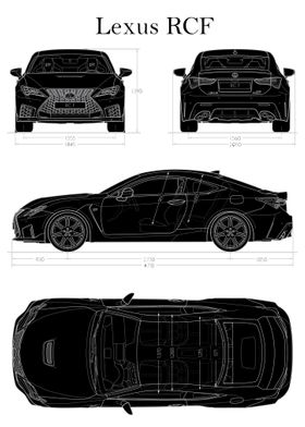 Lexus RCF 2019 Blueprint