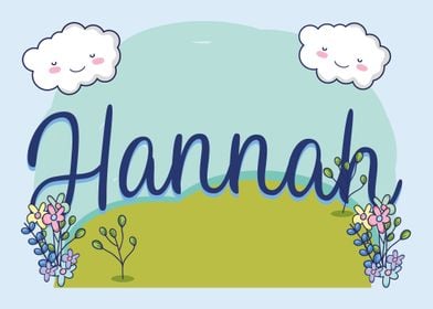 HANNAH Baby Name Sign Gift