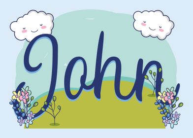 JOHN Baby Name Sign Gift