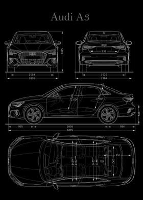 Audi A3 2020 Blueprint